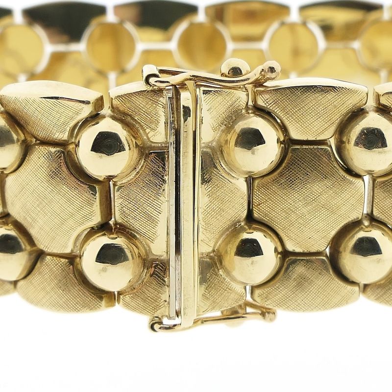 Image 7 of Vintage gold wide link bracelet