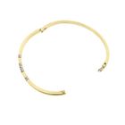 Image 8 of Gold slave bracelet with diamonds; Size M/L