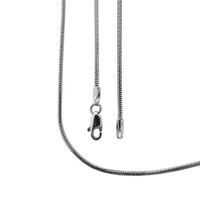 White gold snake link chain; 52 cm | Midas