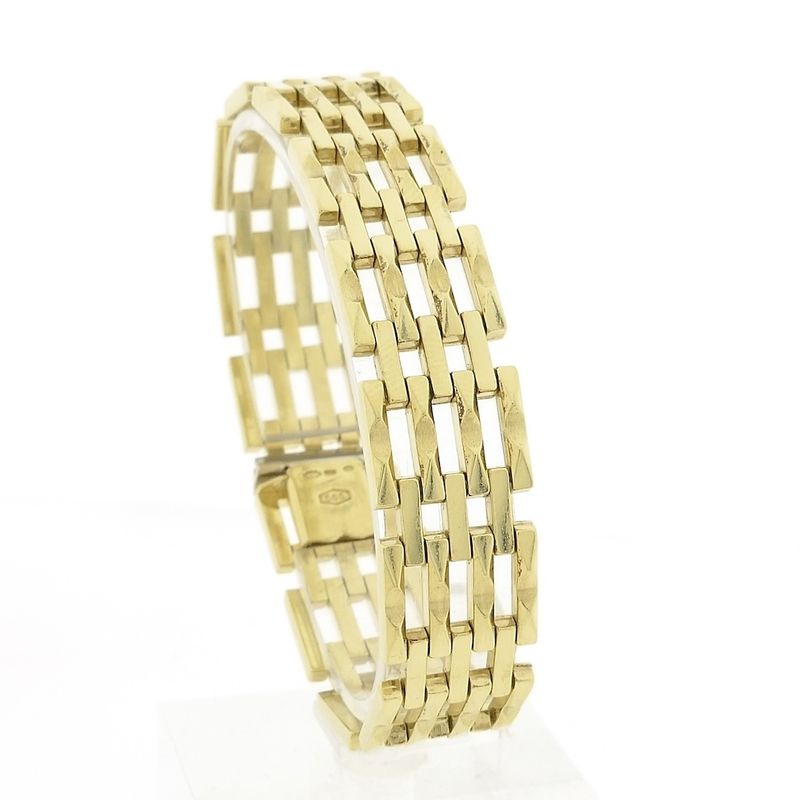 Image 1 of Gold tank link bracelet