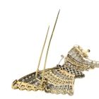 Image 10 of Exclusive two-tone gold butterfly brooch with ruby ​​and diamond; 5.44 ct.