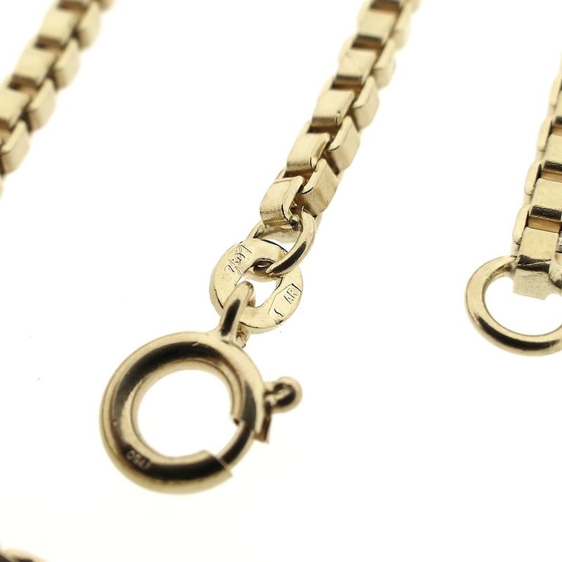 Image 4 of Gold long Venetian link necklace | 60 cm