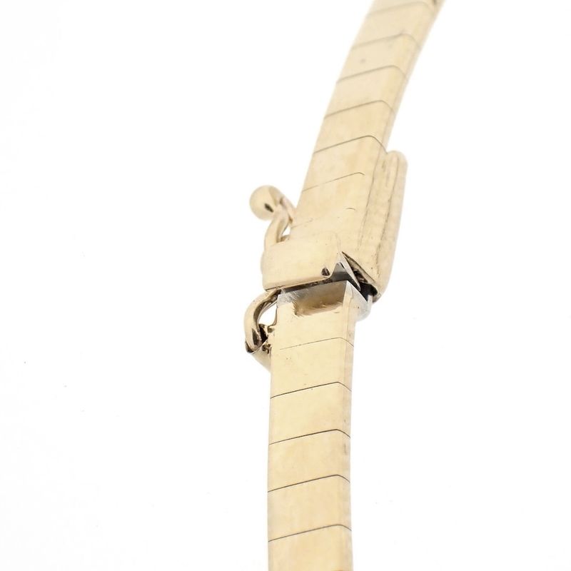 Image 7 of Gold Omega link necklace | 41 cm