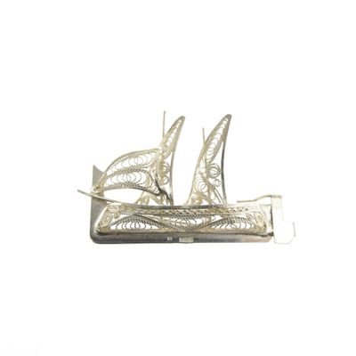 Image 1 of Antique ship brooch in filigree technique