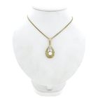 Afbeelding 3 van Bicolor gouden hanger met diamant; 0,01 ct.