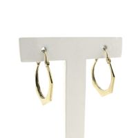 Gold angular earrings | Ø 18.5 mm