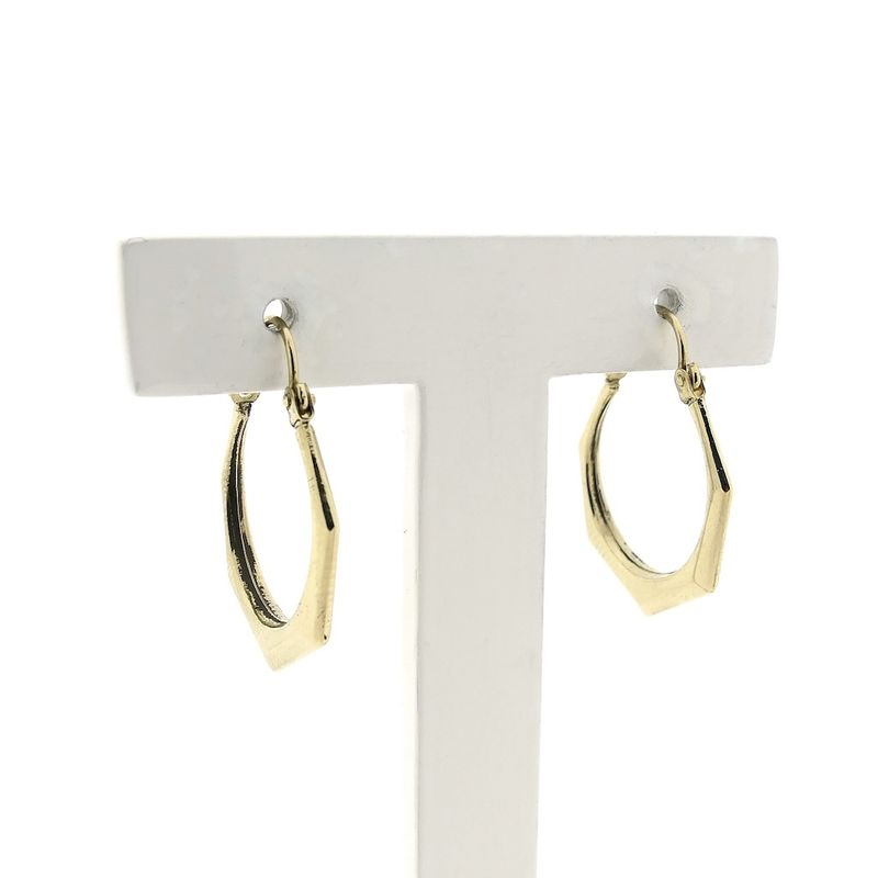 Image 1 of Gold angular earrings | Ø 18.5 mm