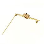 Image 3 of Gold antique brooch with garnet stones