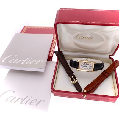 Image 2 of Cartier Tank Américaine 18ct. Gold Ladies Watch