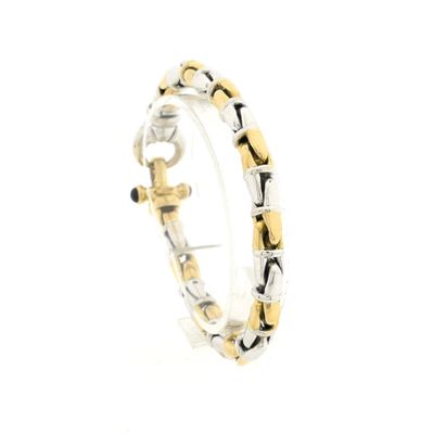 Image 1 of Two-tone gold fantasy link bracelet