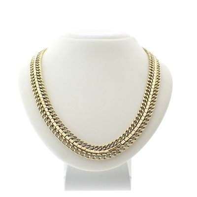 Golden French gourmet link necklace | 41 cm Image 1 of Golden French gourmet link necklace | 41 cm