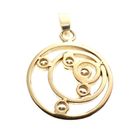 Image 5 of Golden fantasy pendant with diamond 0.25 ct.