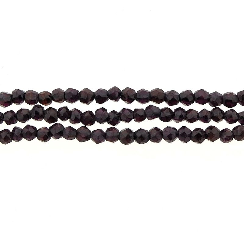 Image 3 of Antique garnet bead necklace with gold decorative clasp
