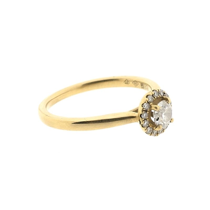 Image 8 of 18 carat gold ring with diamond | 0.325 ct.