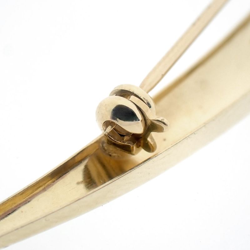 Image 6 of Two-tone gold brooch with zirconia
