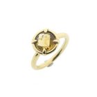 Image 1 of Vintage gold solitaire ring with citrine