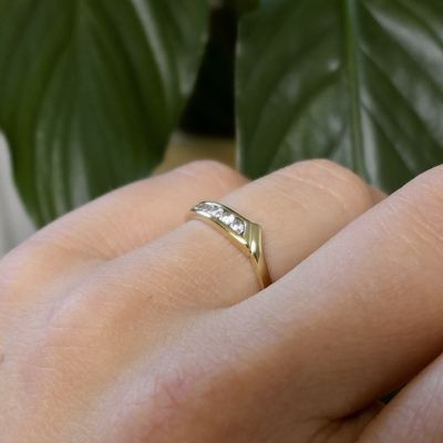 Image 2 of Gold ring with zirconia