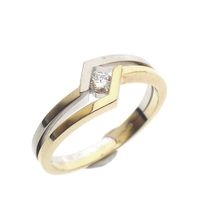 Two-tone gold ring with diamond | 0.11 ct.