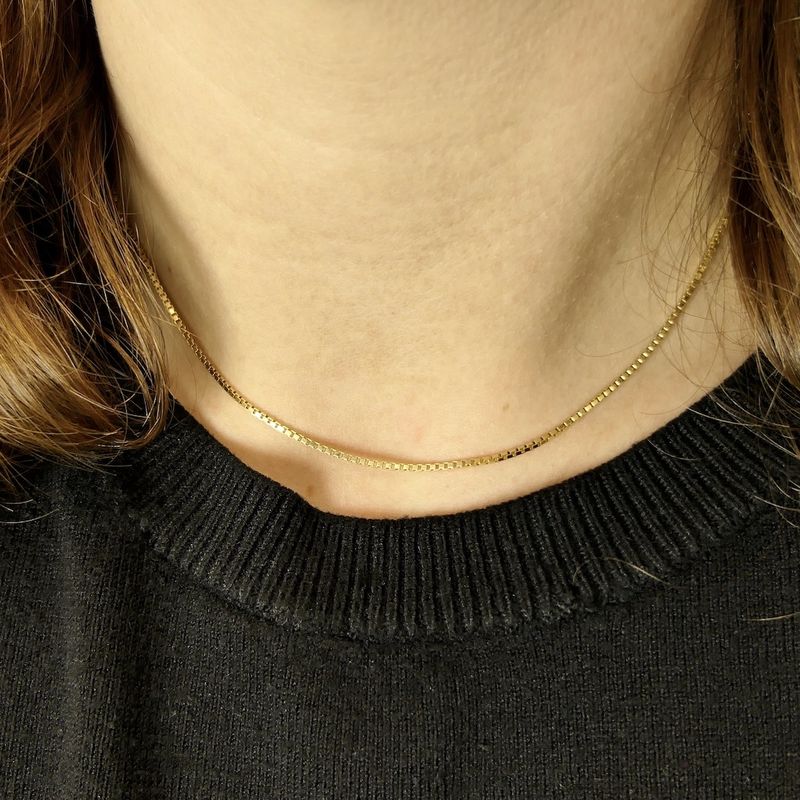 Image 8 of Gold Venetian link chain | 38.5 cm