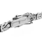 Image 4 of White gold flat king bracelet with fixed charms and 0.24 ct diamond.