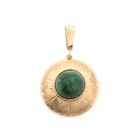 Image 1 of Gold pendant with malachite