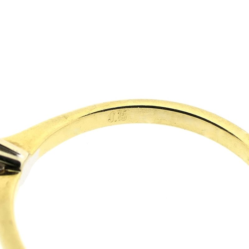 Image 7 of 18-karat gold solitaire ring with 0.15 ct. diamond