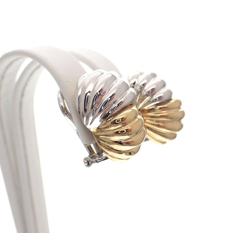 Image 5 of Two-tone gold clip-on earrings