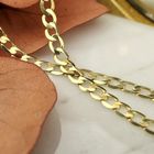 Image 2 of Gold wide gourmet link bracelet | 19.5 cm
