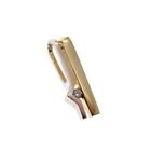 Image 3 of Two-tone gold solitaire pendant with 0.03 ct diamond.