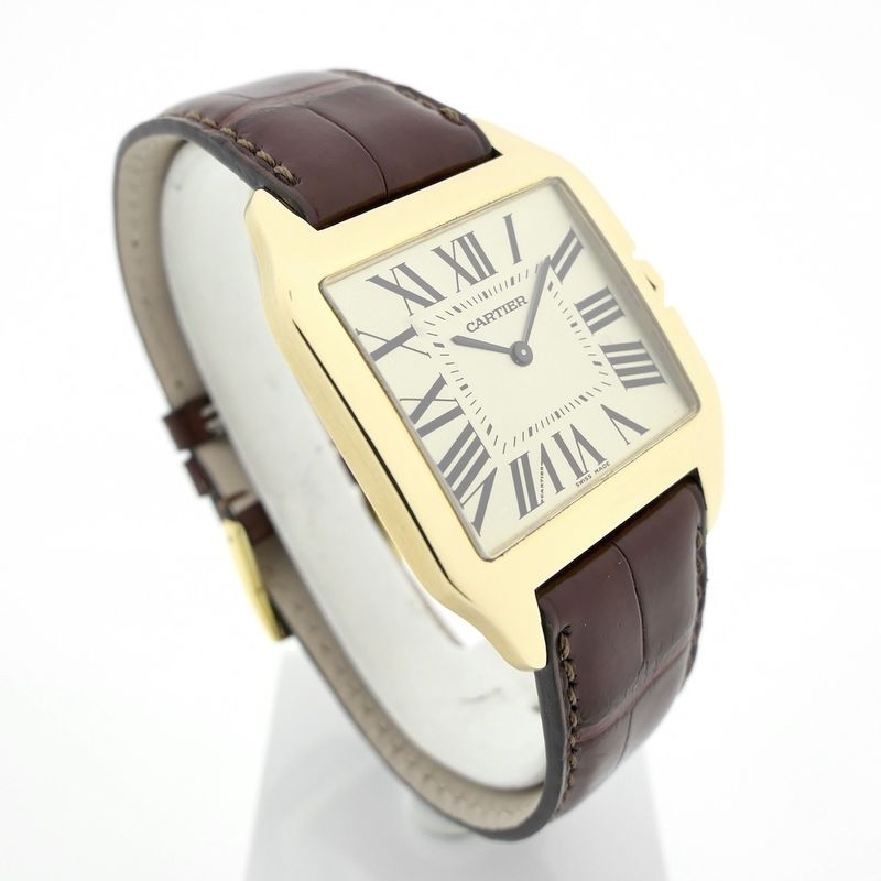 Image 4 of Cartier Santos Dumont; 18k gold watch