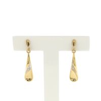 Gold earrings with diamond | 0.01 ct.