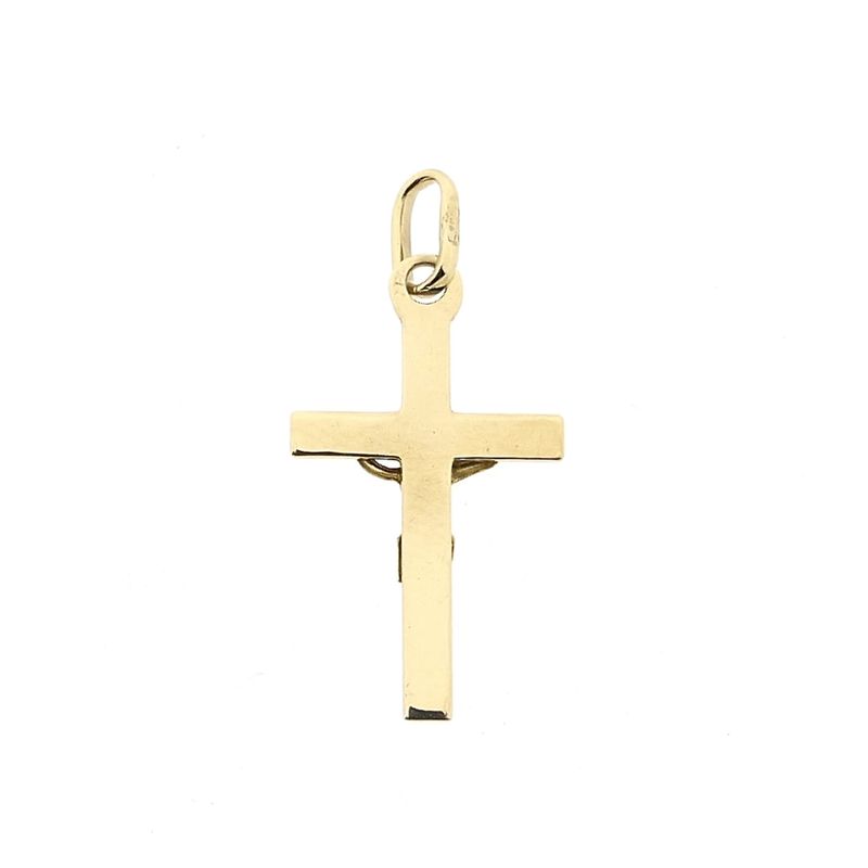 Afbeelding 5 van Gouden hanger van een kruis met corpus