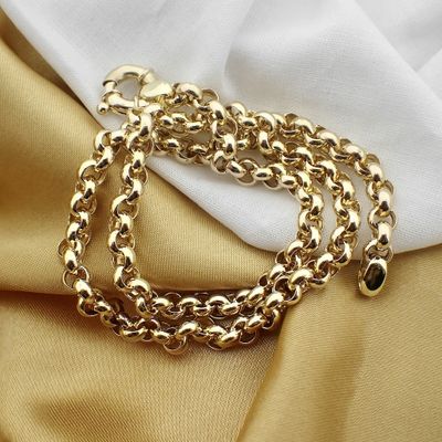 Image 2 of Gold jasseron link necklace | 45 cm