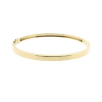 Gold smooth slave bracelet | Ø 61.3 mm