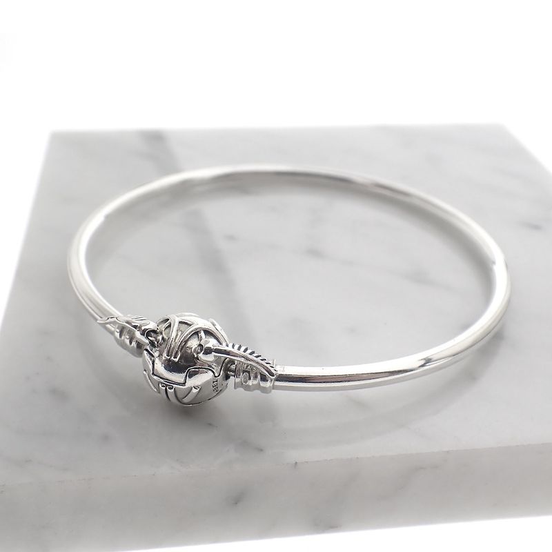 Image 2 of Harry Potter x Pandora bracelet; Silver; Golden Snitch Charm Bangle | Ø 60.0 mm