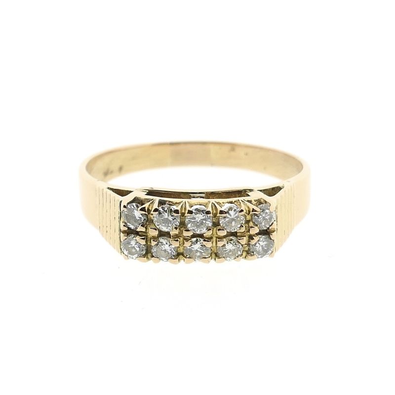 Image 3 of Two-tone gold ring with diamond | 0.35 ct.