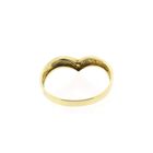 Image 4 of Gold V-Shaped Ring with Diamond; 0.005 ct.