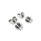 Image 4 of White gold solitaire stud earrings with moissanite | 0.07 ct.