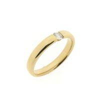 Gold solitaire ring with diamond 0.35 ct.