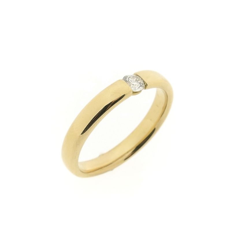 Image 1 of Gold solitaire ring with diamond 0.35 ct.