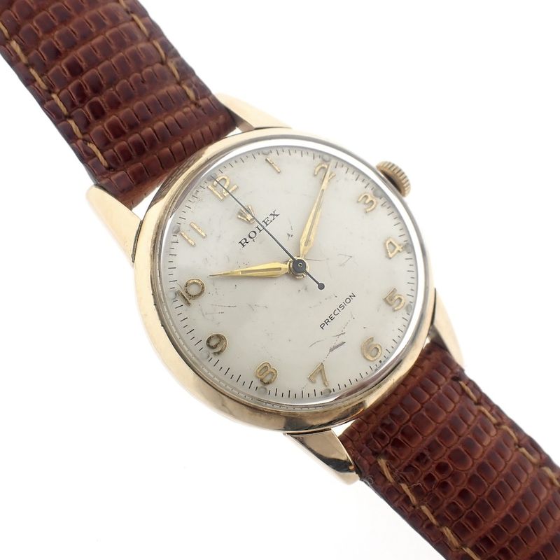 Image 5 of Rolex Precision; 9k gold vintage watch