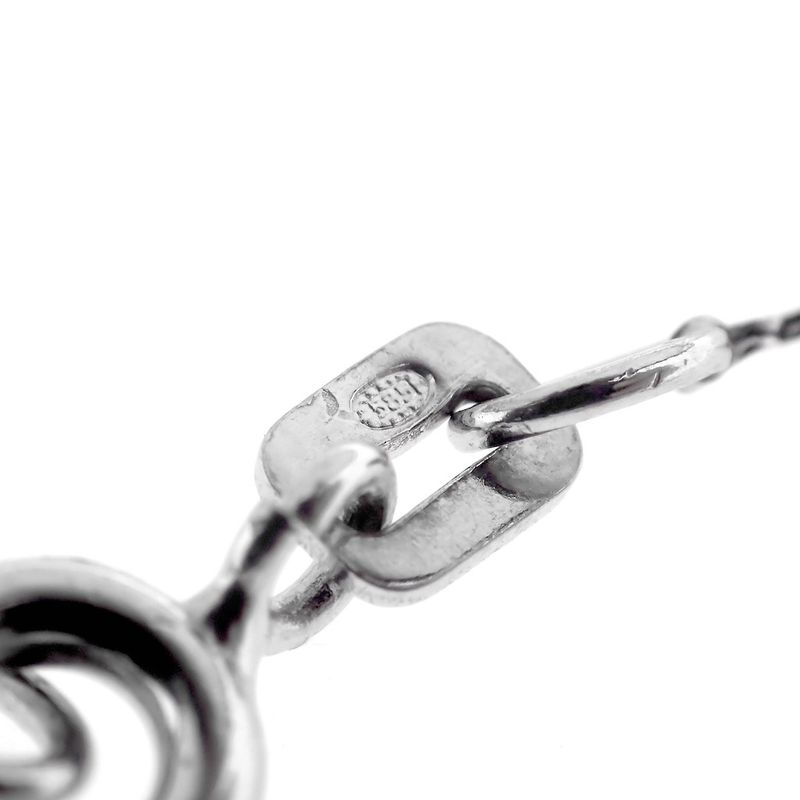 Image 5 of Thin white gold S-link necklace | 42 cm