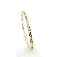 Two-tone gold Figaro link bracelet