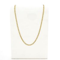 Gold closed figaro link chain | 50 cm