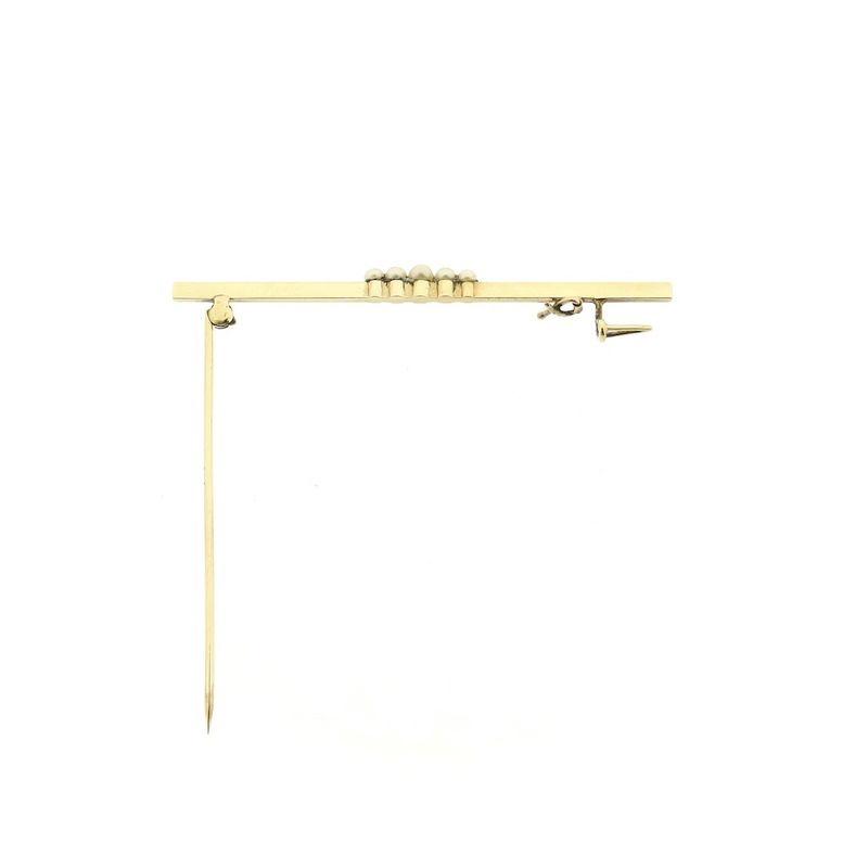 Image 4 of Vintage gold brooch with cultured pearls