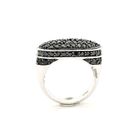 Image 4 of Silver ring with black stones