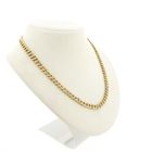 Image 3 of Two-tone gold gourmet link necklace with diamond; 0.03 ct.