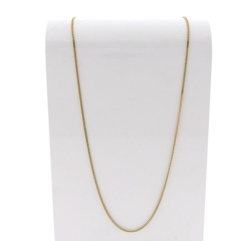 Image 7 of Gold flat gourmet link chain | 72 cm