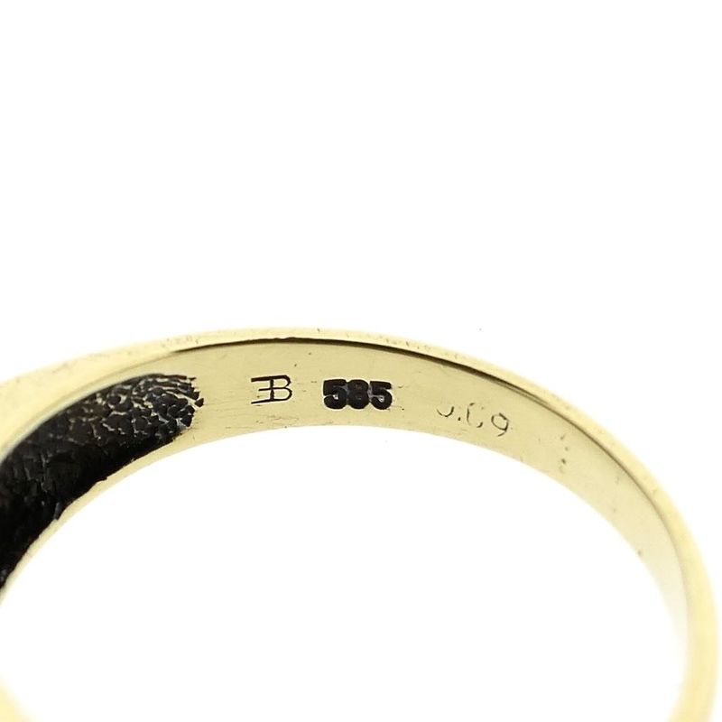 Image 6 of Gold ring with diamond; 0.09 ct.