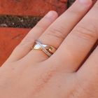 Image 4 of Two-tone gold ring with 0.105 ct diamonds.